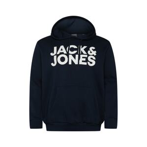 Jack & Jones Plus Tréning póló 'JJECORP'  sötétkék / fehér