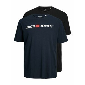 JACK & JONES Póló  fekete / fehér / piros / sötétkék