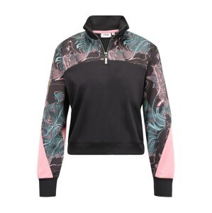 FILA Tréning póló 'DESMA'  fekete / türkiz / világos-rózsaszín