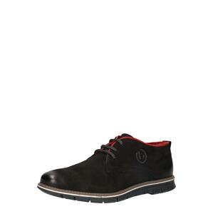 bugatti Fűzős cipő  fekete / piros