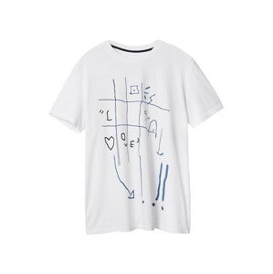 Desigual T-Shirt 'BENEDICT'  fehér / tengerészkék / fekete