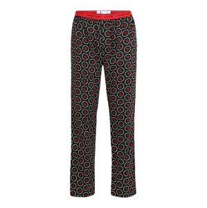 Calvin Klein Underwear Hosszú pizsama  fekete / fehér / piros
