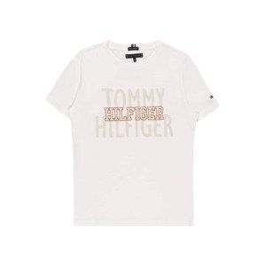 TOMMY HILFIGER Póló  fehér / világosbarna / barna