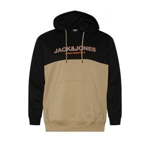Jack & Jones Plus Tréning póló  teveszín / narancs / fekete / fehér
