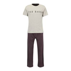 Ted Baker Hosszú pizsama  szürke melír / bogyó / fekete