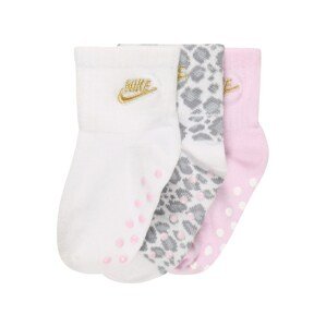 Nike Sportswear Zokni  fehér / világos-rózsaszín / szürke melír / aranysárga