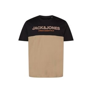 Jack & Jones Plus Póló  bézs / narancs / fekete