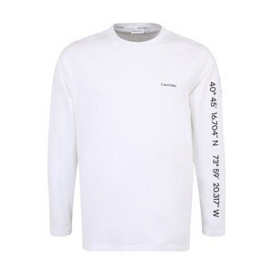 Calvin Klein Big & Tall Póló 'Coordinates'  fehér / fekete