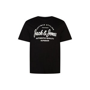 Jack & Jones Plus Póló 'RAFA'  fekete / fehér