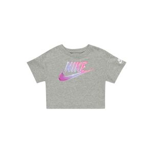 Nike Sportswear Póló 'FUTURA'  szürke melír / lila / rózsaszín