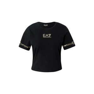 EA7 Emporio Armani Póló  fekete / cappuccinobarna