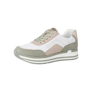 MARCO TOZZI Rövid szárú edzőcipők  fehér / fáradt rózsaszín / bézs