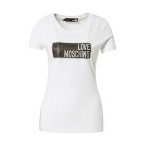 Love Moschino Póló  fehér / fekete / ezüst