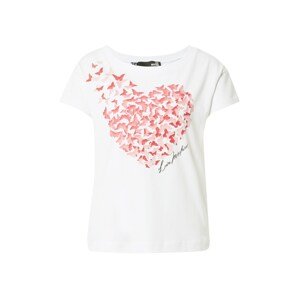 Love Moschino T-Shirt  fehér / piros / rózsaszín / fekete