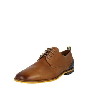 LLOYD Fűzős cipő 'Gardell'  barna / tengerészkék / sárga