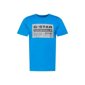 G-Star RAW Póló 'Lash'  azúr / fekete / szürke