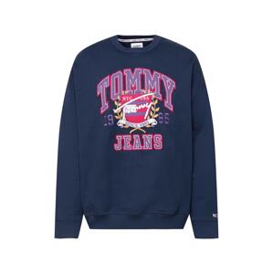 Tommy Jeans Tréning póló 'College Crew'  éjkék / lila / rózsaszín / fehér / bézs