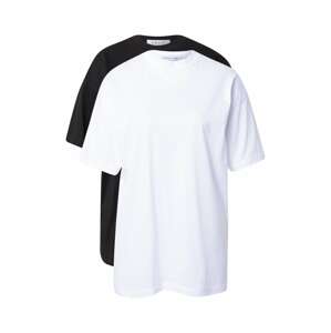 NU-IN Oversize póló  fehér / fekete