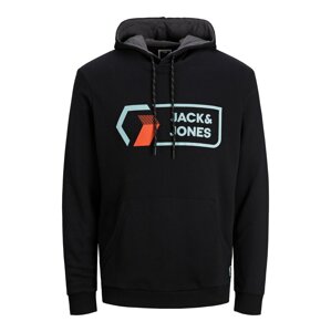 JACK & JONES Tréning póló  menta / narancsvörös / fekete