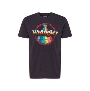 WRANGLER Póló 'Rainbow'  fekete / vegyes színek