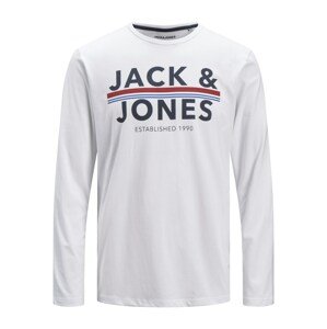 JACK & JONES Póló 'Ron'  kék / kobaltkék / piros / fehér