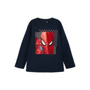 NAME IT Póló 'Spiderman Dallas'  tengerészkék / égkék / sötétszürke / piros / piszkosfehér