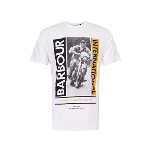 Barbour International Póló  fehér / fekete / sötétsárga
