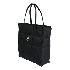 FURLA Shopper táska 'PIUMA'  fekete / fehér