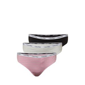 Calvin Klein Underwear Plus String bugyik 'Carousel'  fekete / szürke melír / rózsaszín / piros / fehér