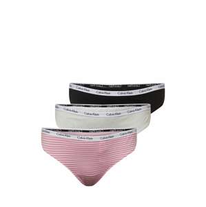 Calvin Klein Underwear String bugyik 'Carousel'  fekete / szürke melír / rózsaszín / piros / fehér