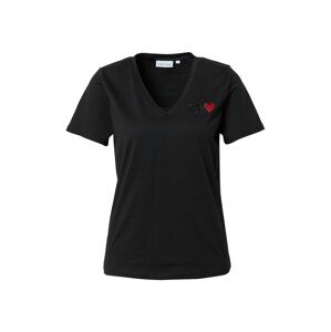 Calvin Klein Póló 'VALENTINES'  fekete / piros