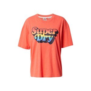 Superdry Póló 'Cali'  kék / sárga / narancs / piros