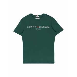 TOMMY HILFIGER Póló  smaragd / tengerészkék / piros / fehér