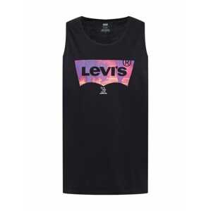 LEVI'S Póló  fekete / rózsaszín / lila / fehér / őszibarack