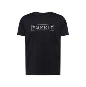 ESPRIT Póló  fekete / sötétszürke / fehér