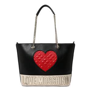 Love Moschino Shopper táska  fekete / piros / krém / arany