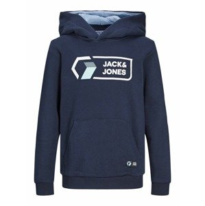 Jack & Jones Junior Tréning póló 'Logan'  sötétkék / fehér / világoskék