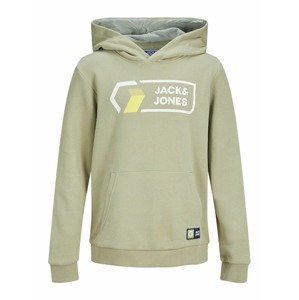 Jack & Jones Junior Tréning póló 'Logan'  fehér / sárga / pasztellzöld