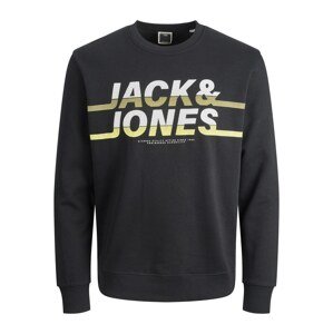 JACK & JONES Tréning póló 'Charles'  fekete / világosszürke / világos sárga / citrom