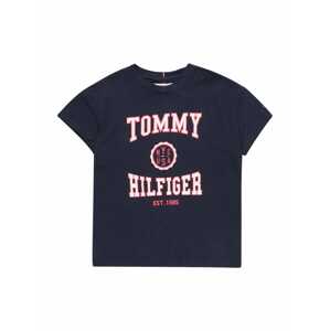 TOMMY HILFIGER Póló 'Varsity'  tengerészkék / piros / pasztell-rózsaszín