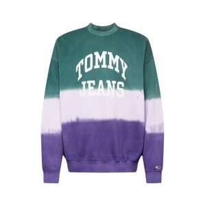 Tommy Jeans Tréning póló  sötétzöld / pasztellila / sötétlila / fehér
