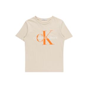 Calvin Klein Jeans Póló  tojáshéj / fehér / narancs