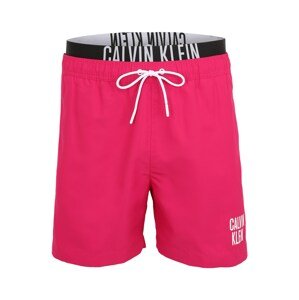 Calvin Klein Swimwear Rövid fürdőnadrágok  rózsaszín / fekete / fehér