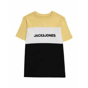 Jack & Jones Junior Póló  sötétkék / világos sárga / fehér