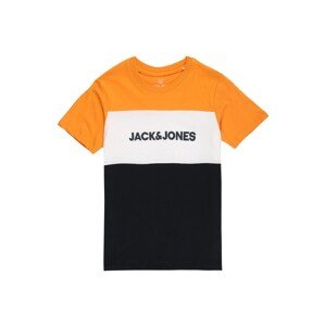 Jack & Jones Junior Póló  tengerészkék / narancs / fehér