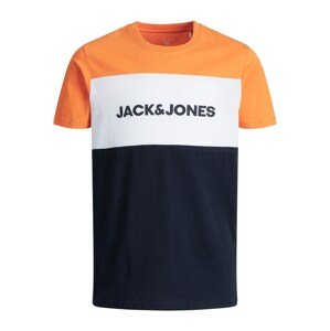 Jack & Jones Junior Póló  narancs / fehér / tengerészkék