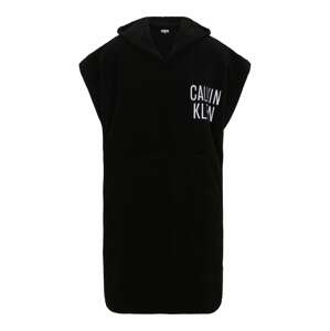 Calvin Klein Swimwear Rövid fürdőköpeny  fekete / fehér