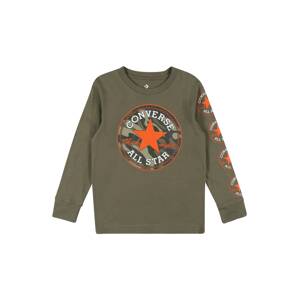 CONVERSE Póló  khaki / világoszöld / sötét narancssárga / fekete / fehér