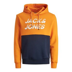 JACK & JONES Tréning póló 'BREAK'  tengerészkék / fehér / narancs