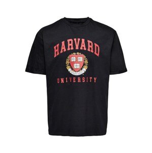 Only & Sons Póló 'Harvard'  fekete / fehér / sárga / piros